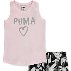 Puma GLITTER & CHERRY BLOSSOMS 2-PIECE SHORTS SET